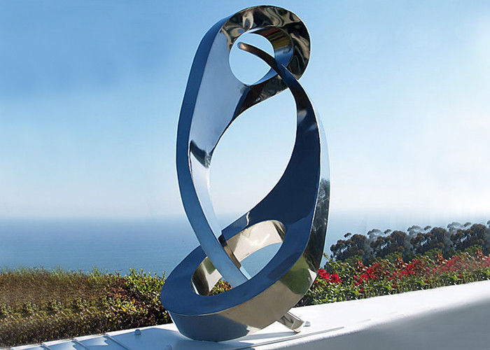 Public Yin Yang Mirror Stainless Steel Sculpture For Decoration , 180cm