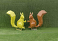 Contemporary Garden Decoration Colorful Stainless Steel Squirrel Sculpture
