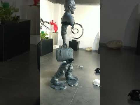 Life Size Modern Brass Casting Hanging Man Statue Sculpture