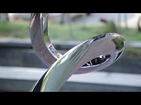 Giant Outdoor Metal Sculpture Contemporary Stainless Steel Sculpture Public Decoration