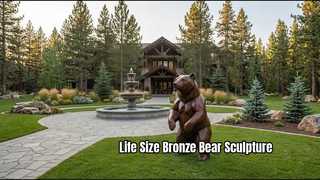 Custom Metal Casting Life Size Bronze Bear Sculpture