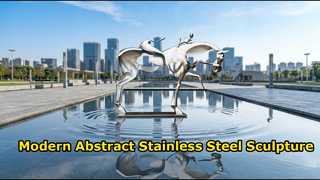 stainless steel abstract horse