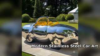 stainless steel car sculpture