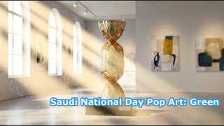 Luxury Islamic Art: Saudi Gold Twisted Candy Sculpture | Custom Modern Decor