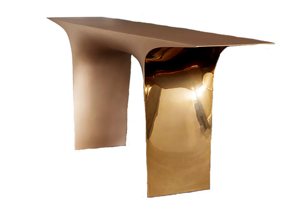 China Home Decor Modern Stainless Steel Gold Coffee Table Sculpture supplier