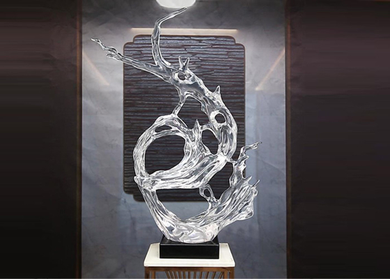China Modern Clear Resin Abstract Sculpture for Indoor Outdoor Art Decoration supplier