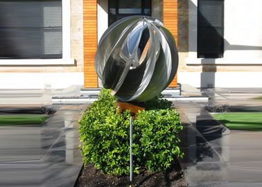China Attractive Stainless Steel Sphere Sculpture / Contemporary Steel Sculpture supplier