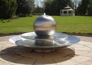 China Tiered Dishes 75cm Stainless Steel Sphere Water Feature Forging Technique supplier