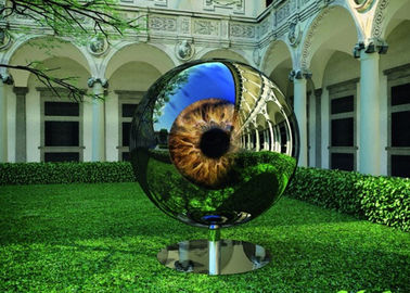 China Eyeball Design Steel Artworks Artists Sculpture For Garden Decoration supplier
