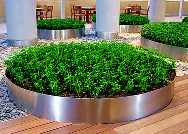 China Mirror Polished Round Planter Boxes Stainless Steel OEM / ODM Available supplier