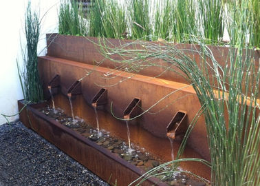 China Outside Metal Corten Steel Water Feature Unique Design For Hotel Yard supplier