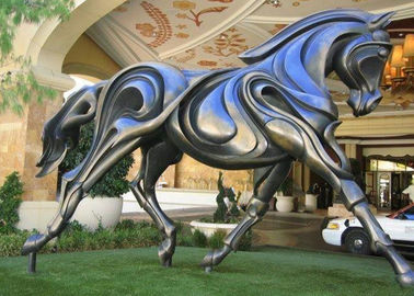 China Outdoor Horse Statues , Bronze Running Horse Sculpture Contemporary Design supplier