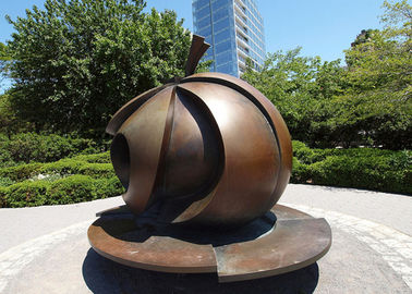 China Modern Park Art Decoration Bronze Apple Sculpture Large Size Anti Corrosion supplier