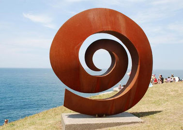 China Weather Resistant Facete Corten Steel Sculpture 2.5mm Thickness / 180cm Height supplier
