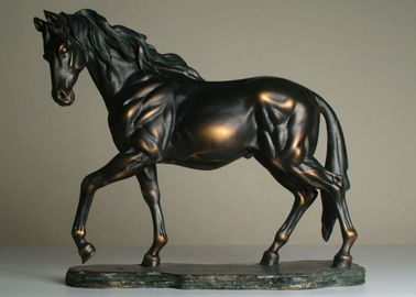 China Life Size Antique Bronze Horse Sculptures , Hotel Decoration Outdoor Horse Sculpture supplier