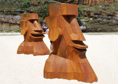 China Western Style Corten Steel Metal Garden Figures Sculpture 150cm Height supplier
