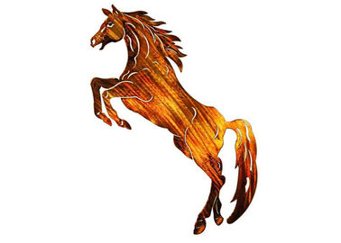 China Metal Horse Wall Art Hanging , Metal Horse Wall Sculpture Corrosion Stability supplier
