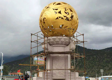 China Stunning Huge Metal Sphere Sculpture , Stainless Steel Garden Sculptures supplier