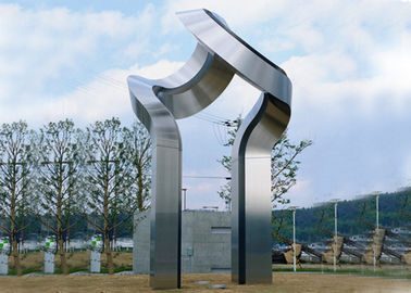 China Large Art Modern Stainless Steel Sculpture , Outdoor Steel Sculpture Decoration supplier