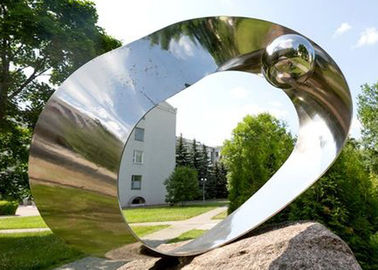 China Garden Decor Stainless Steel Sculpture Eye Stainless Steel Mirror Sculpture supplier