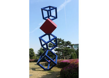 China Cube Garden Large Stainless Steel Sculpture Outdoor Metal Art Sculpture supplier