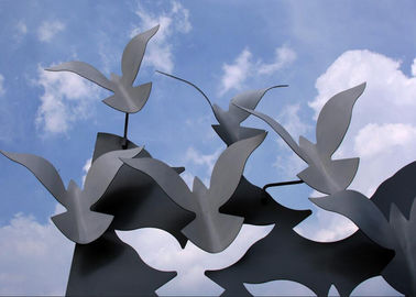 China Bird Flying Stainless Steel Abstract Yard Sculptures Contemporary Metal Garden Ornaments supplier