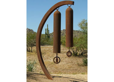 China Metal Wind Chime Corten Steel Sculpture , Yard And Garden Art Sculpture supplier