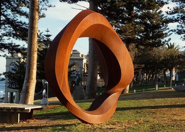 China Corten Steel Rusted Metal Garden Sculptures , Outdoor Steel Sculpture Art supplier