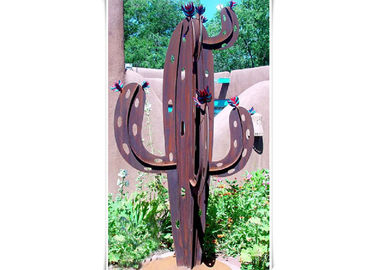 China Modern Cactus Abstract Corten Steel Sculpture For Outdoor Garden Decorative supplier