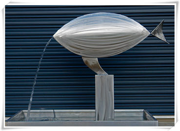 China Contemporary Fish Waterfall Metal Water Feature For Interior Or Garden Decoration supplier