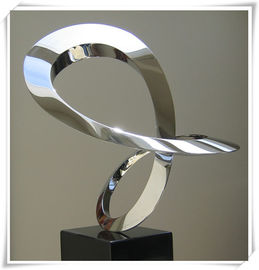 Contemporary Polished Abstract Stainless Steel Sculpture For Interior Or Outdoor Decoration