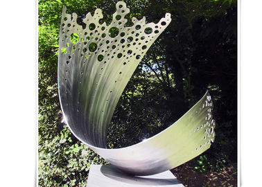 China Art Waveform Sculptures Metal Garden Flowers Sculpture Customized Size supplier