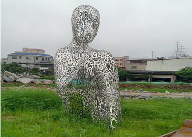 China Public Decoration Modern Stainless Steel Sculpture , Contemporary Steel Sculpture supplier