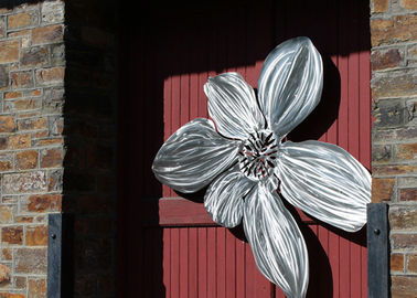 China Brushed Finishing Outdoor Metal Sculpture Art Flower Sculptures For Public Decoration supplier