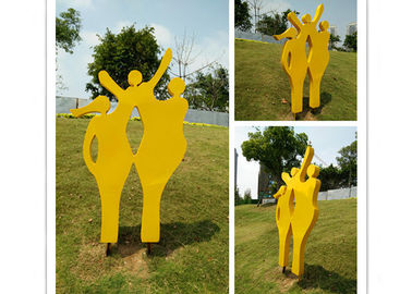 China Modern Metal Outdoor Sculptures / Large Abstract Metal Sculpture 150cm Height supplier