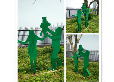 China Outdoor Decorative Painted Metal Sculpture Stainless Steel Family Sculpture supplier