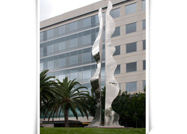 China Public Art Column Shape Contemporary Steel Sculpture / Abstract Yard Sculptures supplier
