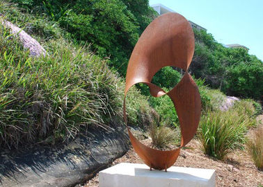 China Art Decoration Corten Steel Garden Sculpture Durable Rusty Craft supplier