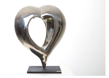 China Heart Shape Polished Stainless Steel Sculpture For Interior Decoration ST078 supplier