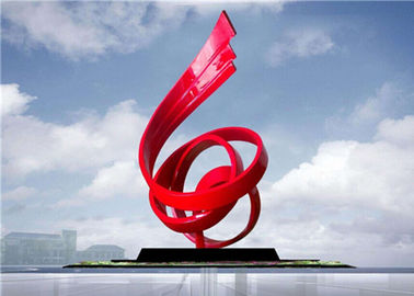 China Flame Style Stainless Steel Abstract Sculpture , Steel Artworks Artists Sculpture supplier