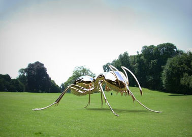 China Stainless Steel Sculpture Ant Garden Art Metal Modern Animal Customized supplier