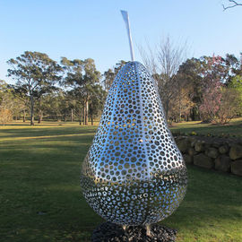 China Outside Design Abstract Metal Garden Sculptures Pear Fruit Sculpture supplier