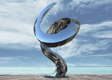 China Metal Fabrication Fine Stainless Steel Sculpture Tornado Shaped Design supplier