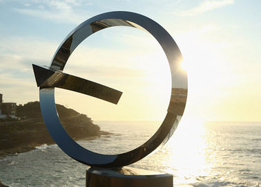 China Mainstream Outdoor Metal Sculpture , Decoration Stainless Steel Circle Sculpture supplier