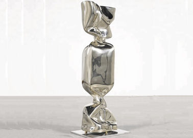 China Polished Decoration Giant Candy Exterior Sculpture Stainless Steel Modern supplier