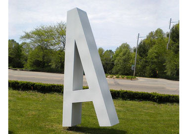 Free Standing Letter Stainless Steel Sculpture Corrosion Stability Painted Finishing