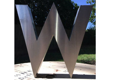 China Matt Finish Stainless Steel Sculpture Architectural Sculpture Letter M Design supplier