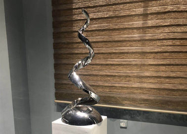 China Polished Contemporary Art Mirror Stainless Steel Sculpture For Indoor Decoration supplier