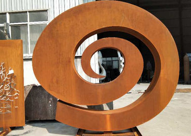 Outdoor Metal Garden Corten Steel Sculpture Rusty Naturally Spiral Design