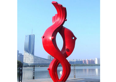 China City Decoration Colorful Outdoor Painted Sculpture Stainless Steel Large Size supplier